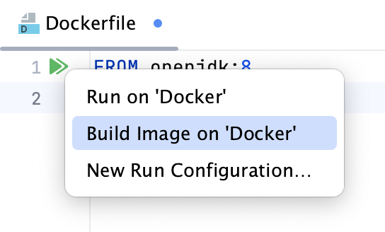 在 Docker 上构建镜像弹出窗口