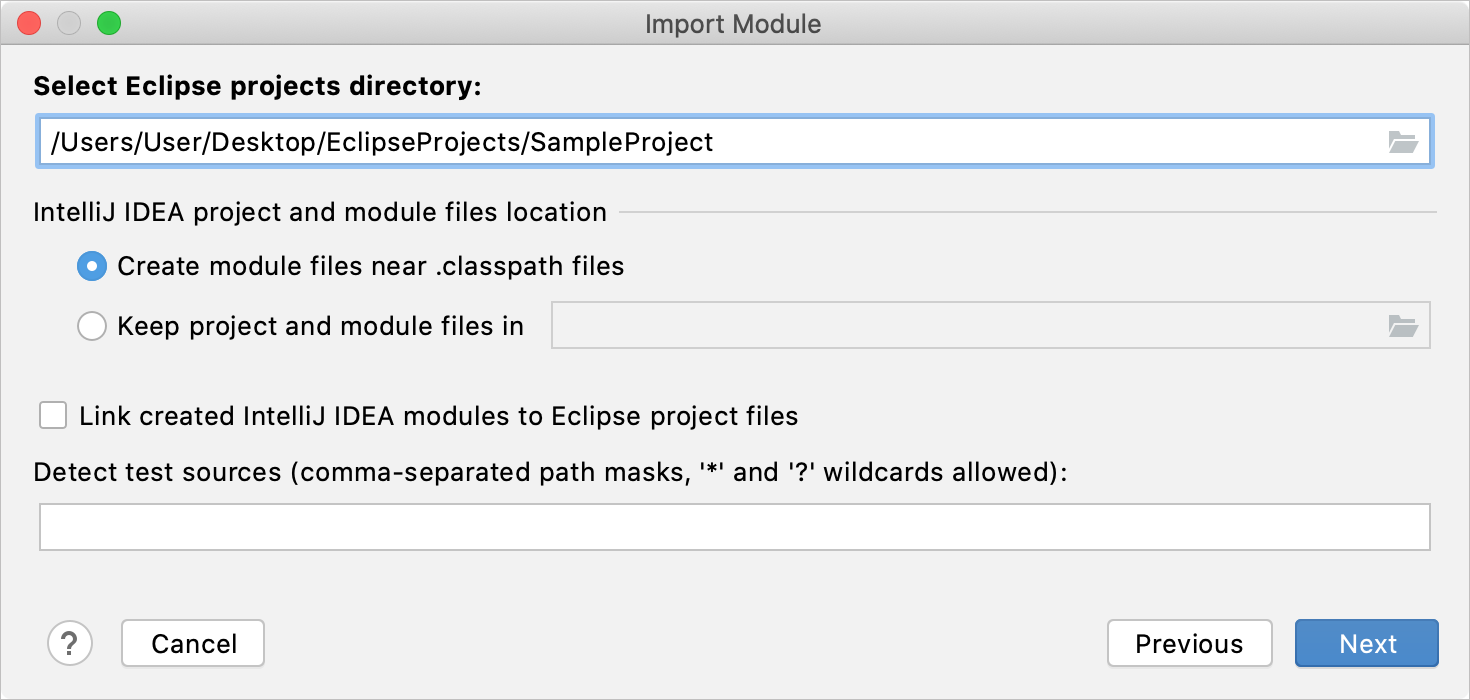 从 Eclipse 导入项目作为模块