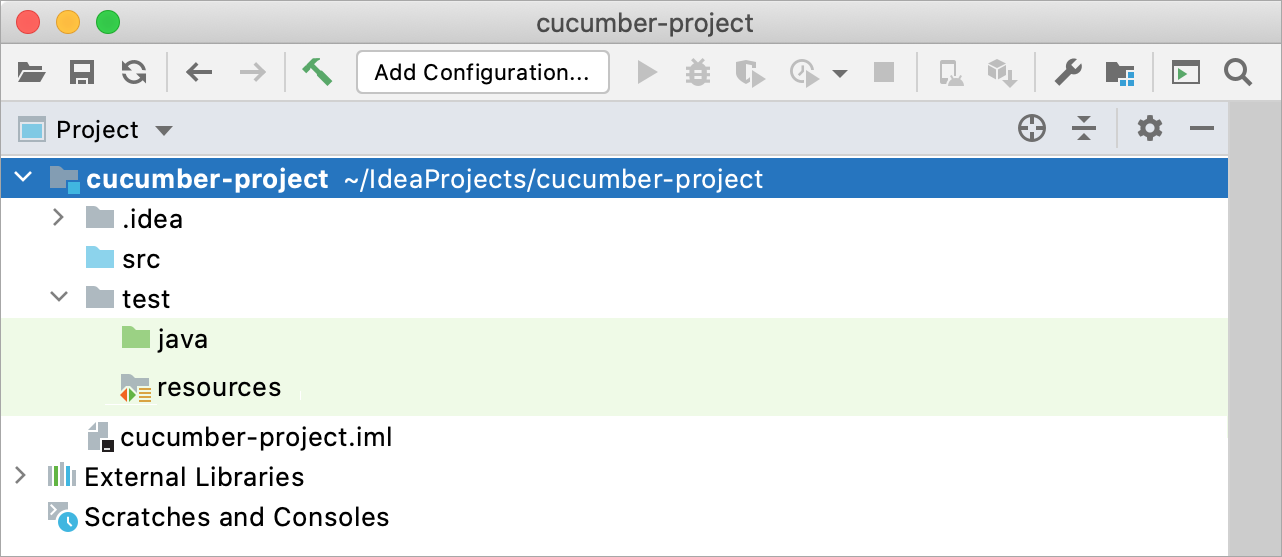 Cucumber 项目的文件夹结构