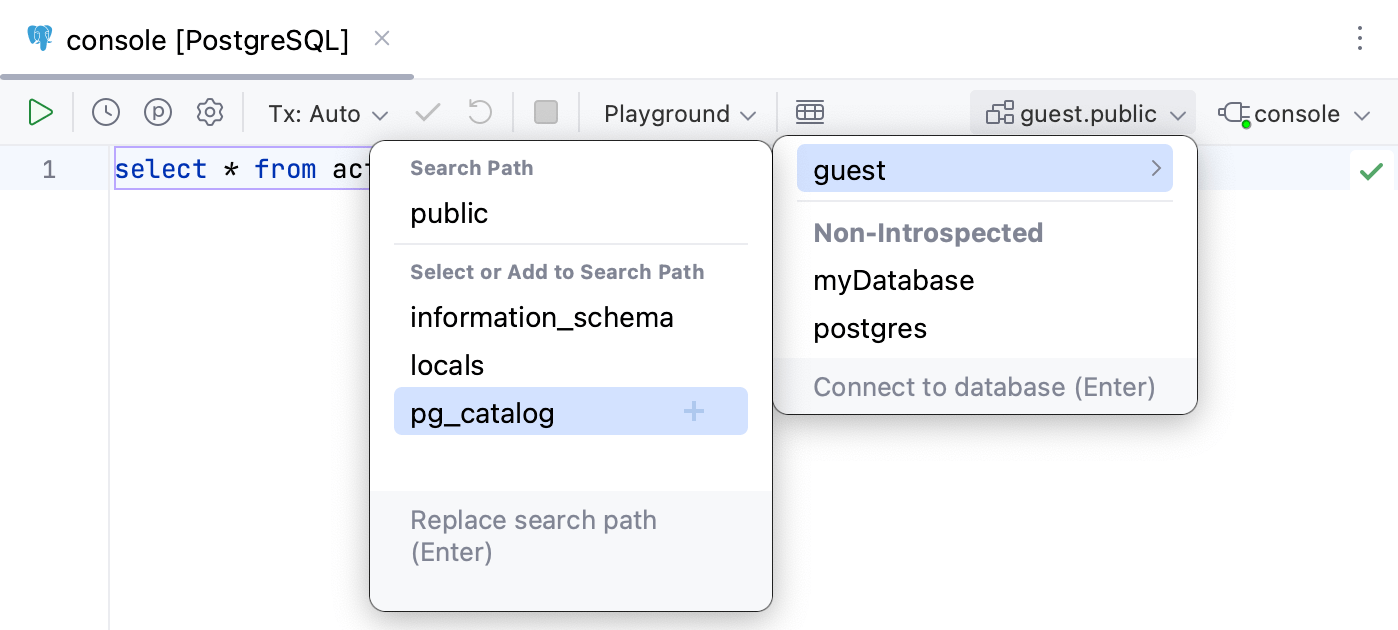 控制 PostgreSQL 和 Redshift 的搜索路径