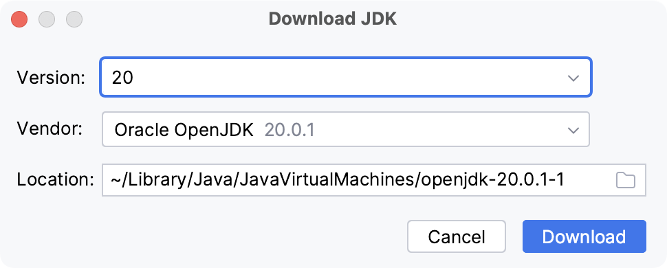 创建项目时下载JDK