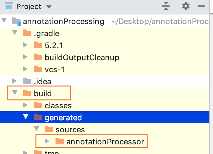 项目工具窗口：annotationProcessor