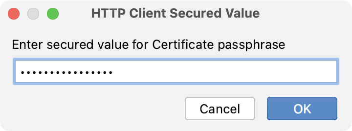 HTTP 客户端安全值窗口