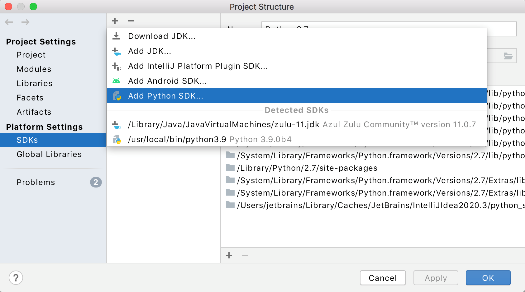 添加新的 Python SDK