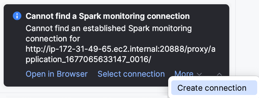 创建 Spark 连接通知