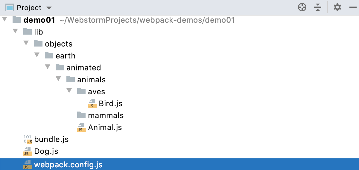 JavaScript：示例项目结构
